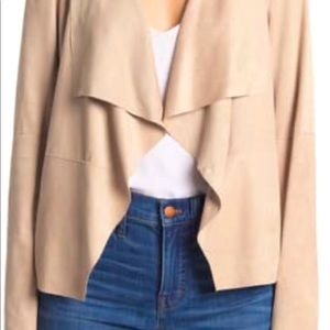 Bagatelle light sand color faux suede crop jacket - size L